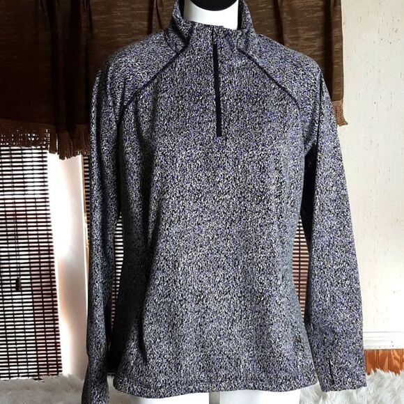 Avia Lite Black & White Polyester Spandex Jacket L - Picture 4 of 7